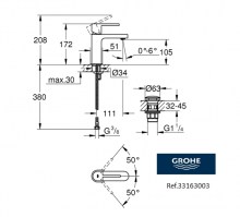 MONOMANDO LAVABO PLUS GROHE